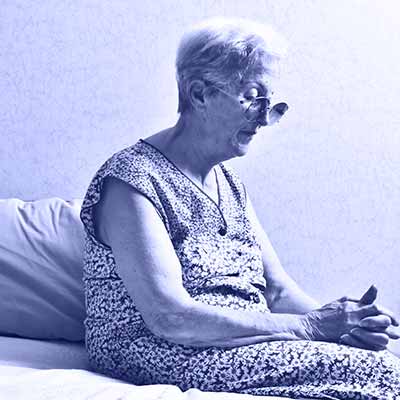 Elderly patient in nursing home